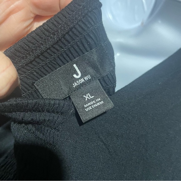 NWOT Jason Wu Sleeveless Knit Ruffle Shirred Tiered Smocked Midi Dress Size XL - Picture 8 of 11